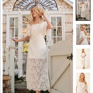 13. Promesa | S | Faithfully Yours Empire-Waist Lace Maxi Dress